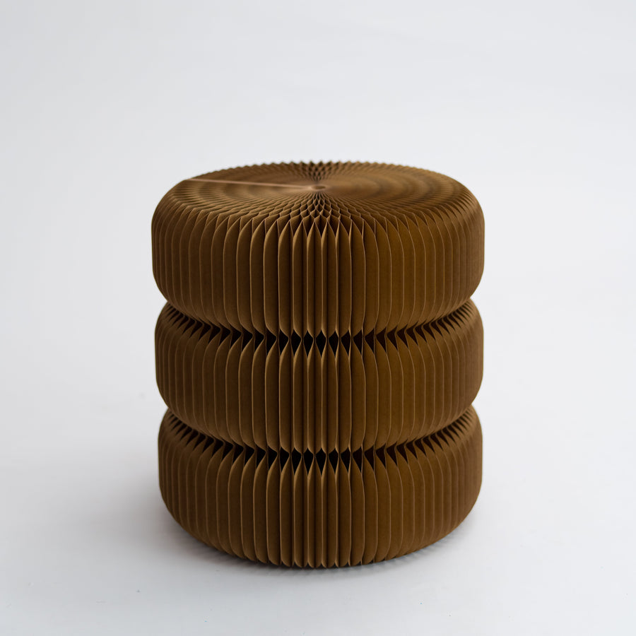 Fluted Paper Table- Brown