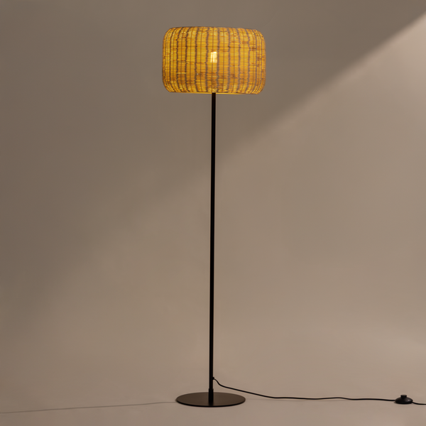 Bird's Nest - Rattan Floor Lamp