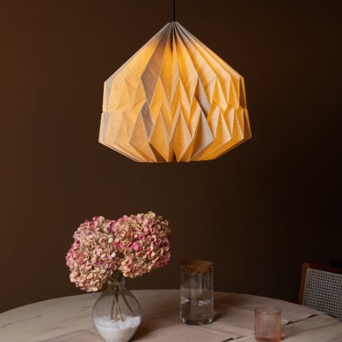 Big Pleat Linen Pendant Lamp