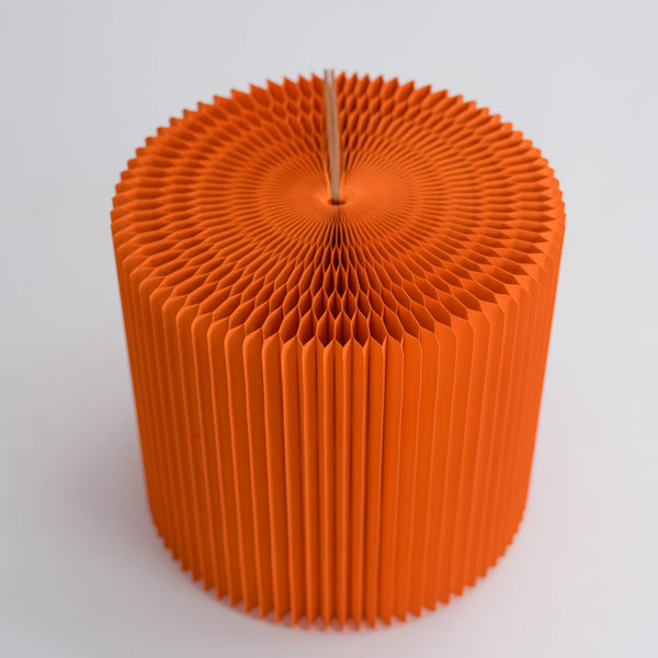 Foldable Circular Paper Table - Orange