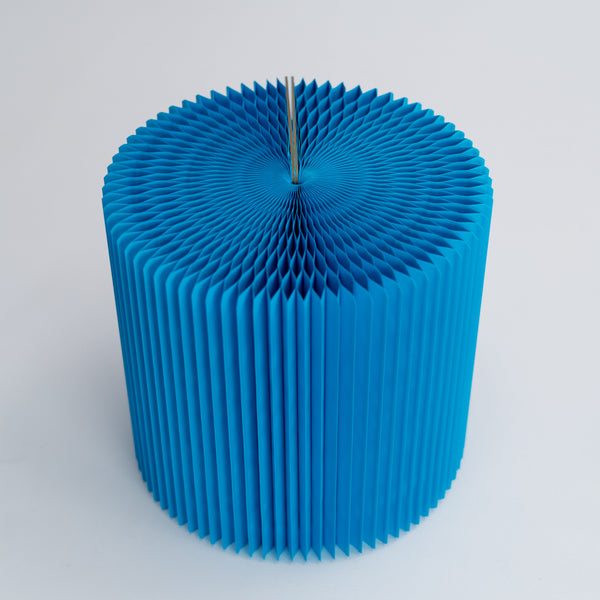 Foldable Circular Paper Table - Blue
