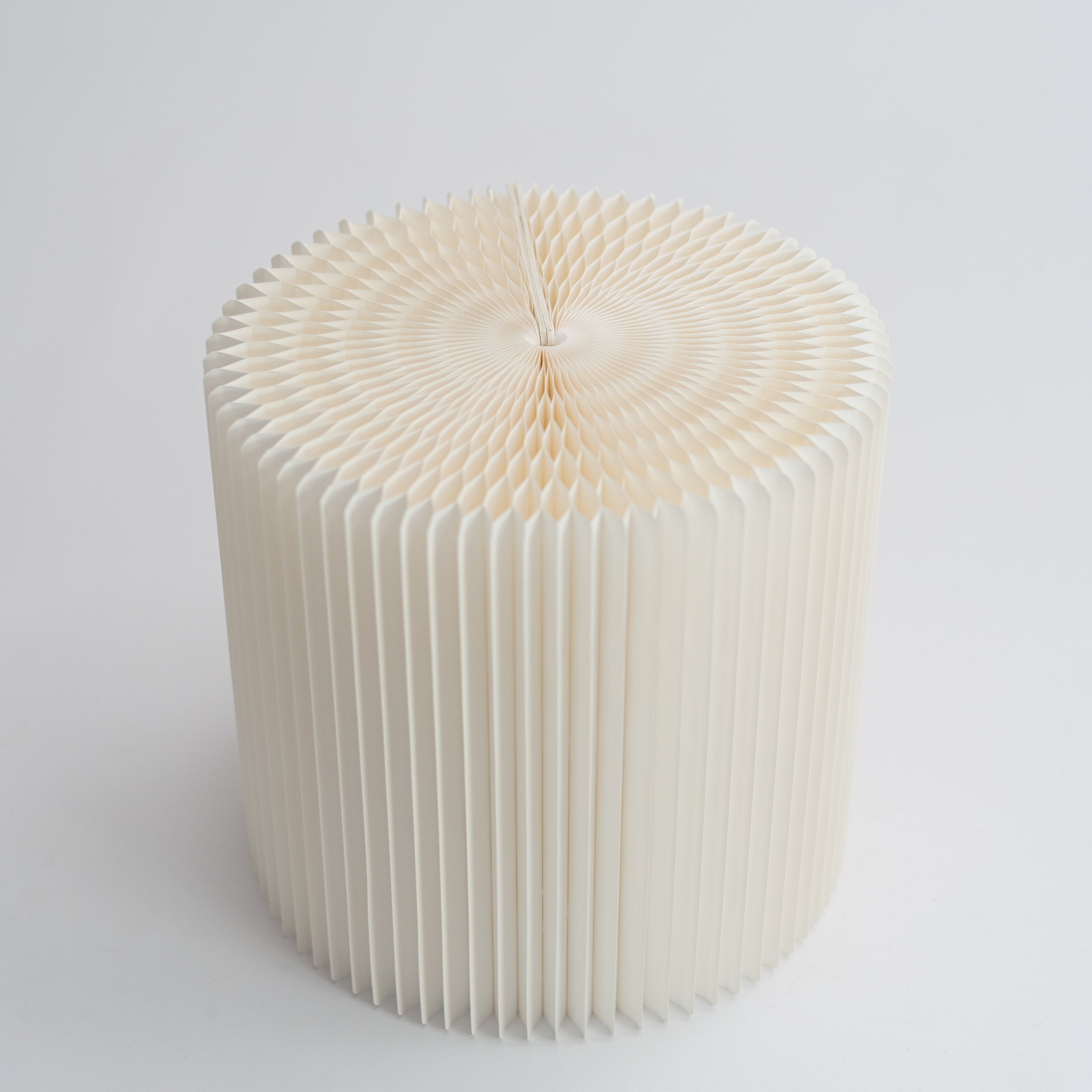 Foldable Circular Paper Table - White