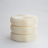 Fluted Paper Table - White