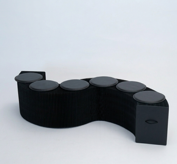 Foldable Paper Bench - Black